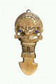 Tumi - Bóg Uzdrawiania i Szczęścia starożytnych Inków - błyszcząca płaskorzeźba-figurka na ścianę (Peru) - wysokość 16 cm